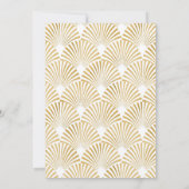 Aquarell 3D-weiße Blume Gold Brautparty Einladung (Rückseite)