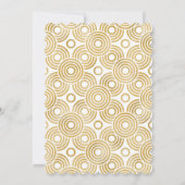 Aquarell 3D-weiße Blume Gold Brautparty Einladung (Rückseite)