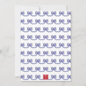 Aquarell 4. Juli Patriotic Bow American Einladung (Rückseite)