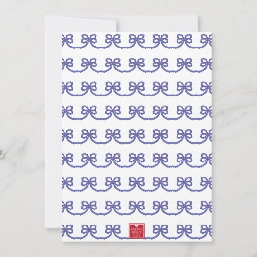 Aquarell 4. Juli Patriotic Bow American Einladung (Rückseite)