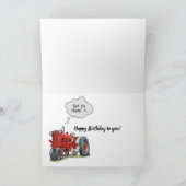 Aquarell 60. Geburtstagskuh im Stall Karte (Innenseite)