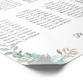 Aquarell 8 Tische Seekartenzeichen Poster (Ecke)