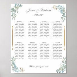 Aquarell 8 Tische Seekartenzeichen Poster