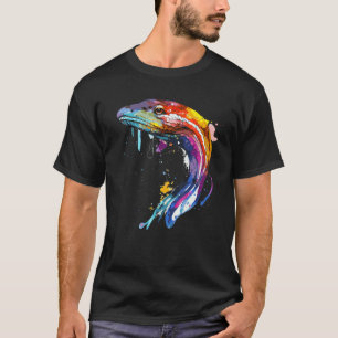 Aquarell-Aal Farbige Süßwasser-Angeln Outdoor T-Shirt