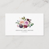 Aquarell Abb. und Berry Floral Dsiplay Dusche Begleitkarte (Rückseite)