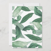 Aquarell Abendessen mit tropischer Probe Einladung (Rückseite)