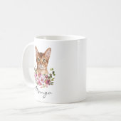 Aquarell Abessinierkatze Kaffeetasse (Vorderseite Links)