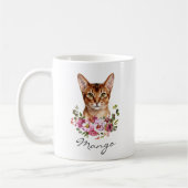 Aquarell Abessinierkatze Kaffeetasse (Links)