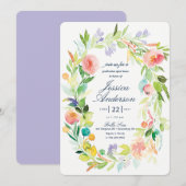 Aquarell Abschluss Open House Einladung (Vorne/Hinten)