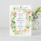 Aquarell Abschluss Open House Einladung (Stehend Vorderseite)