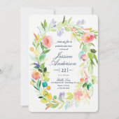 Aquarell Abschluss Open House Einladung (Vorderseite)