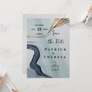 Aquarell Abstract Benachrichtigungskarte zur Vorab Einladung