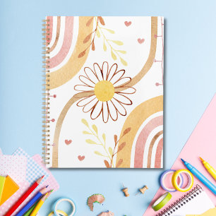Aquarell-Abstrakt-Botanische-Blumen-Regenbogen-Kin Planer