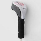 Aquarell Abstrakt & Glitzer Letter F Golf Headcover (angewinkelt)