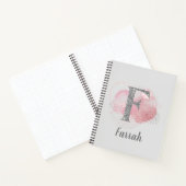 Aquarell Abstrakt & Glitzer Letter F Notizblock (Innenseite)