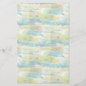 Aquarell abstrakt grün, blau briefpapier (Vorderseite)