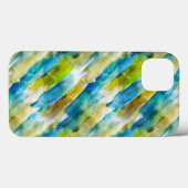 Aquarell abstrakt grün, blau Case-Mate iPhone hülle (Rückseite (Horizontal))