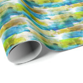 Aquarell abstrakt grün, blau geschenkpapier (Rolleneckpunkt)