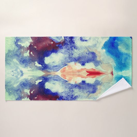 Aquarell Abstrakt I Badhandtuch Set (Badehandtuch)