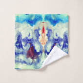 Aquarell Abstrakt I Badhandtuch Set (Waschlappen)
