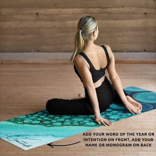 Aquarell-Abstrakt Personalisierte Absicht Blau Yogamatte