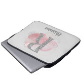 Aquarell Abstrakt und Glitzer Letter R Laptopschutzhülle (Vorne Knopf)