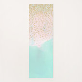 Aquarell abstrakt und goldfarben Konfetti-Design Yogamatte (Vorderseite)