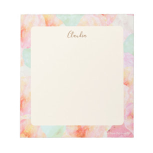 Aquarell-Abstrakte-Eiscreme-Persönliches-Schreibwa Notizblock