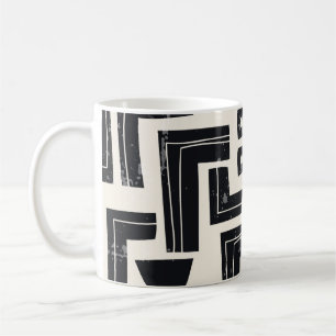 Aquarell abstrakte Formen Kaffeetasse