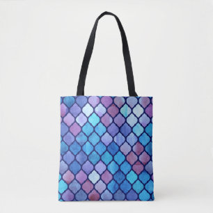 Aquarell-Abstrakte Geometrische Arabische Fliesen Tasche