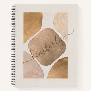 Aquarell-Abstrakte Glitzernde Formen Name Notizblock