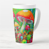 Aquarell-Abstrakte Pilze Milchtasse (Rechte Ecke)