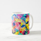 Aquarell abstrakter Hintergrund mit Fanta Kaffeetasse (VorderseiteRechts)