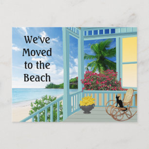 Aquarell-Adressenänderung Postkarte