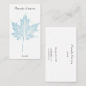 Aquarell, Ahornblatt, Florist-Blume Visitenkarte (Vorne/Hinten)