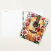 Aquarell-Akustikgitarre-Blumen Planer (Anzeige)