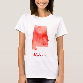 Aquarell Alabama Vereinigte Staaten T-Shirt