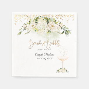 Aquarell Alabaster Rosen Brunch Sekt Serviette