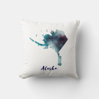 Aquarell Alaska Vereinigte Staaten Kissen