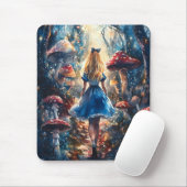 Aquarell Alice im Wunderland Mousepad (Mit Mouse)