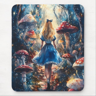 Aquarell Alice im Wunderland Mousepad