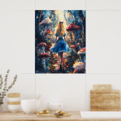 Aquarell Alice im Wunderland Poster (Küche)