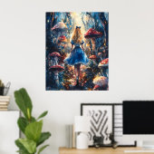 Aquarell Alice im Wunderland Poster (Heimbüro)