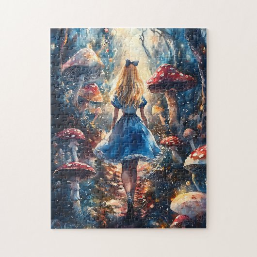 Aquarell Alice im Wunderland Puzzle (Vertikal)