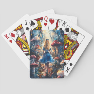 Aquarell Alice im Wunderland Spielkarten