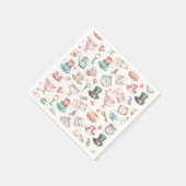 Aquarell-Alice-Muster Serviette (Ecke)