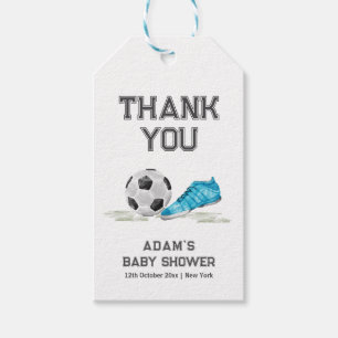 Aquarell-All-Star-Fußball-Sport-Junge-Baby-Party Geschenkanhänger