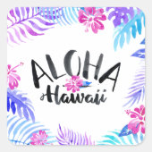 Aquarell Aloha Hawaii Tropical | Aufkleber (Vorderseite)