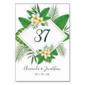 Aquarell Aloha Strandhochzeit Tischnummer (Rückseite)