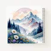Aquarell Alp Landschaft mit Wildblumen Notizblock (Rückseite)